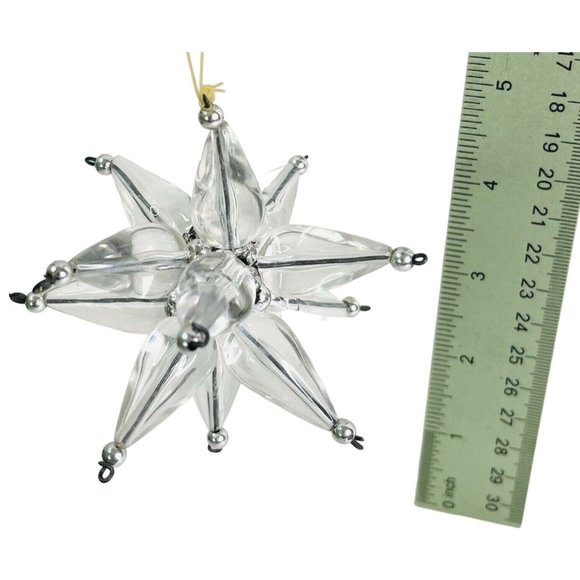 28 Christmas Ornaments Snow Theme & Bells Snowman Snowflakes Stars 28 pc lot - Picture 12 of 12